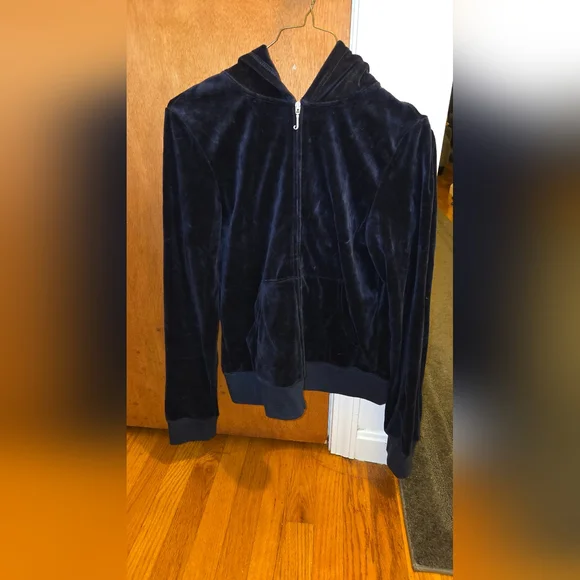 Juicy Couture Dark Blue Velour Jacket - Picture 3 of 6